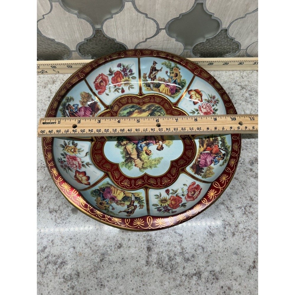 Vintage 1971 Daher 10.5" Decorated Ware Tin Bowl Tray Made In England - Picture 5 of 5